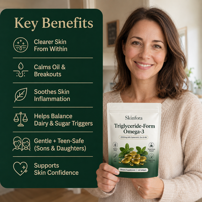 Skinfora Intact Omega-3 2000mg with Spearmint, Zinc & B5
